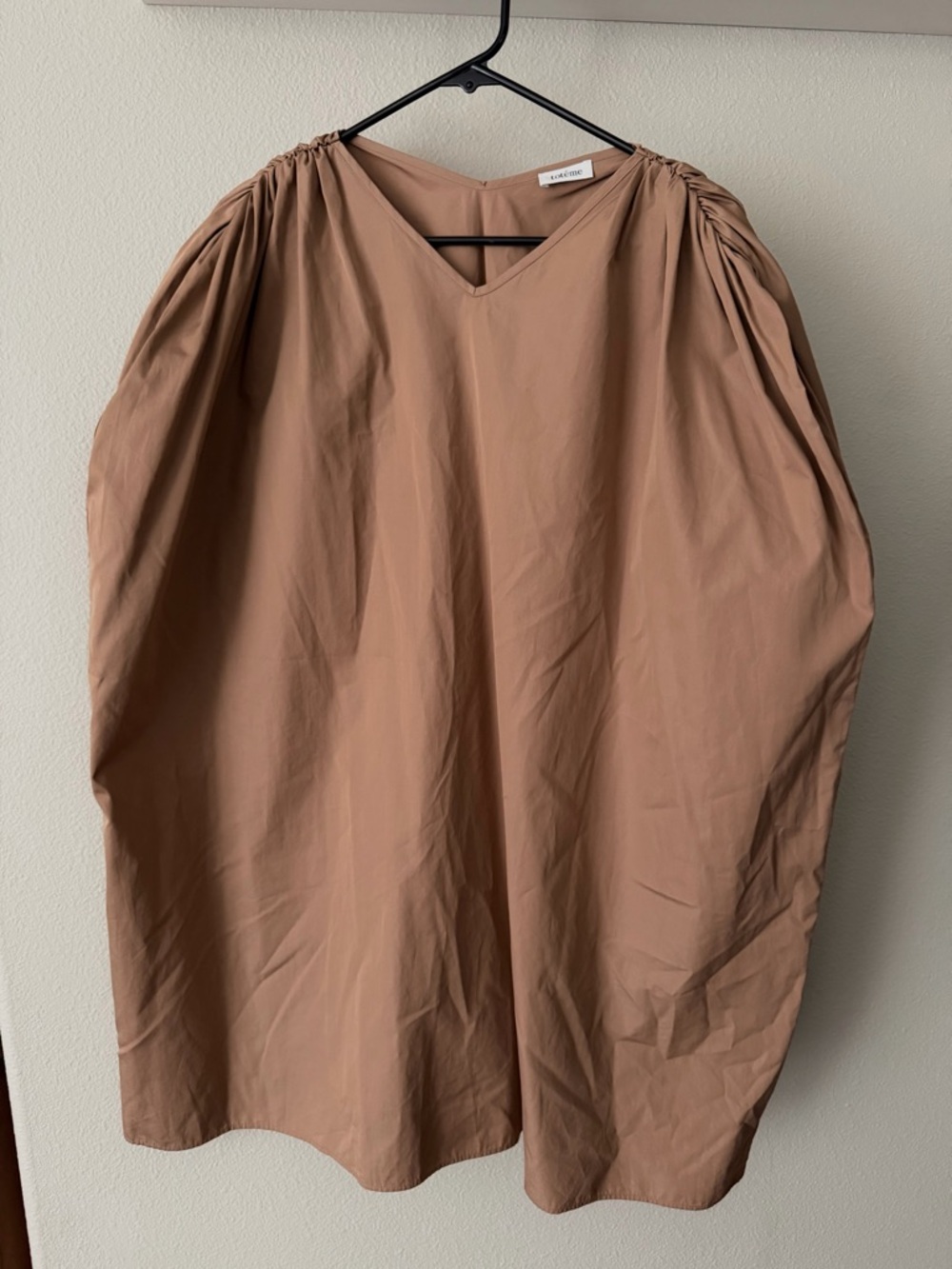 Toteme Mini Dress in Warm Tan